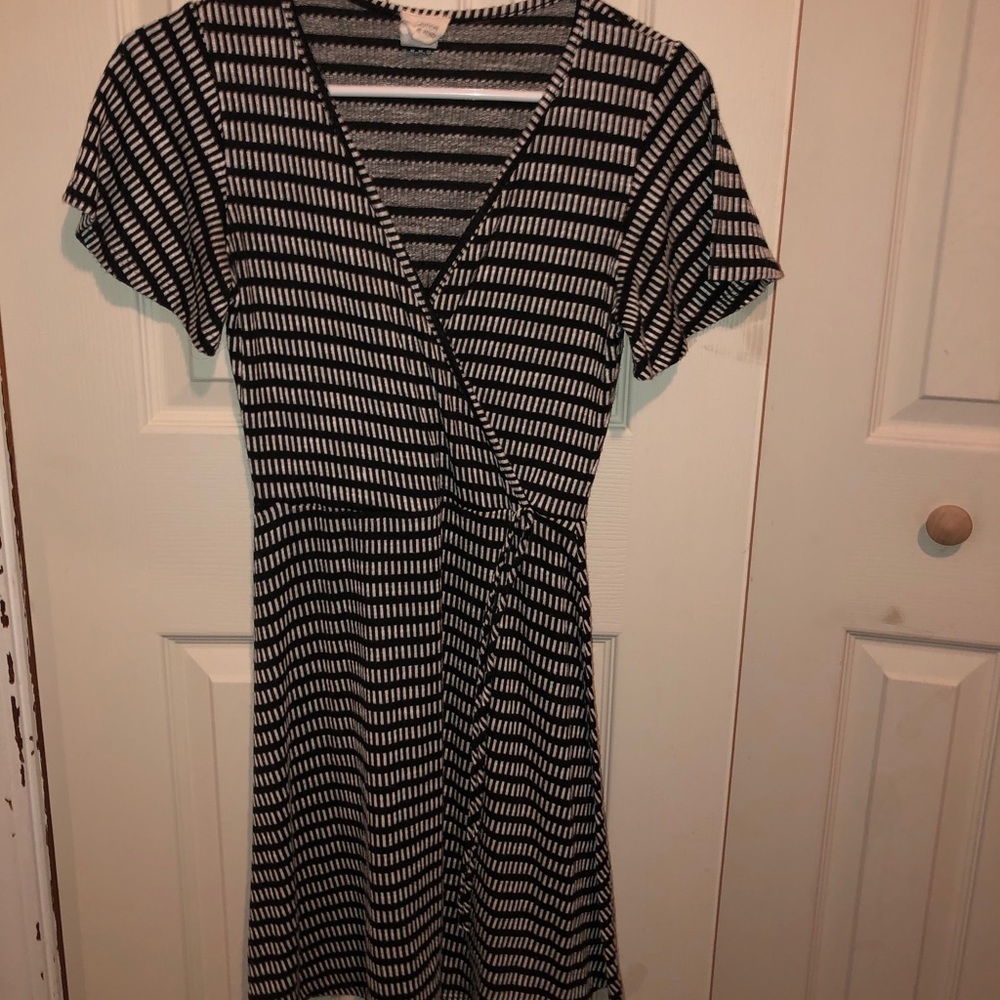 Black and White Wrap dress